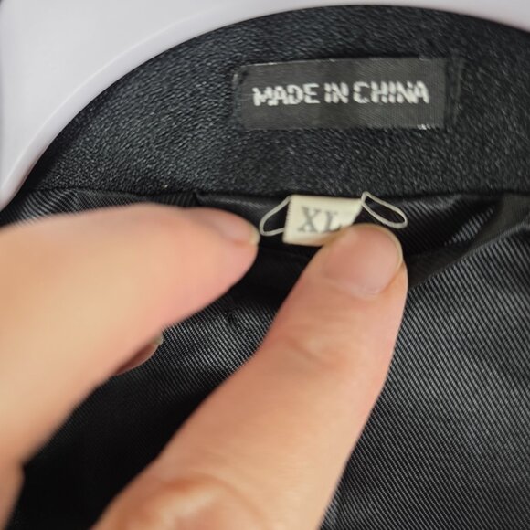 Men's Pronti Collection by Phita Black Jacquard Embellished Blazer Size XL - Picture 13 of 16